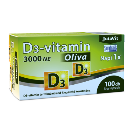 JutaVit vitaminas D3 olive extra virgin, 100 kapsulių