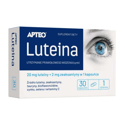 Apteo vitaminai akims liuteinas 20 mg, 30 kapsulių