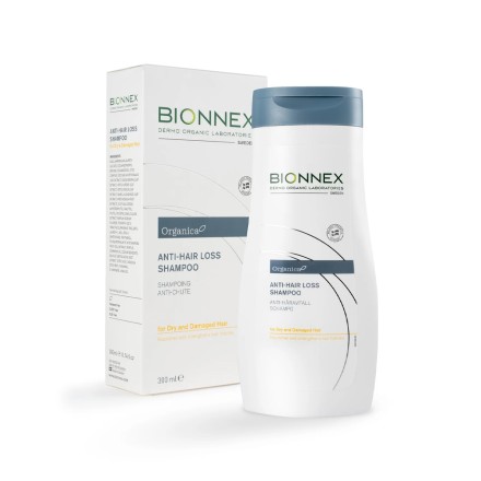 Bionnex Organica šampūnas nuo plaukų slinkimo sausiems ir pažeistiems plaukams, 300 ml