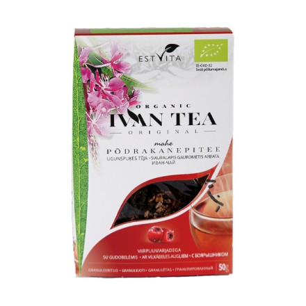 Fermentuota siauralapio gauromečio Ivan-chai arbata su gudobele, 50 g
