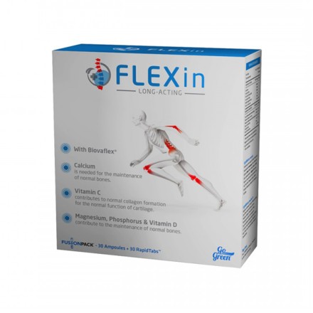 FlexIn long acting fusionpack, 30 ampulių ir tablečių