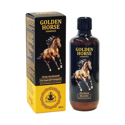 Golden Horse atpalaiduojantis gelis-balzamas kūnui Golden Pharm, 400 ml