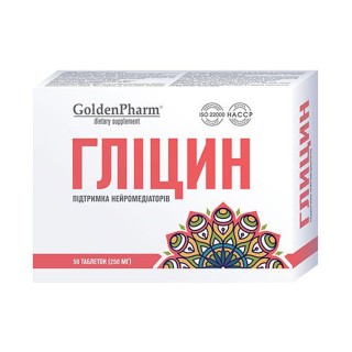 Goldenpharm glicinas, 50 tablečių