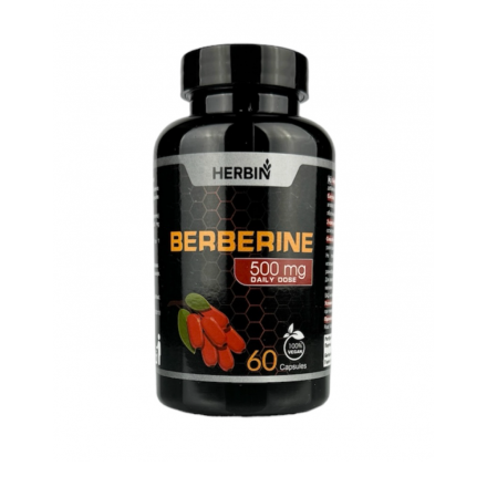 Herbin berberinas raugerškis 500 mg, 60 kapsulių