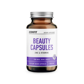 Iconfit grožio kapsulės hialurono rūgštis + cinkas + vitaminai, 90 kapsulių
