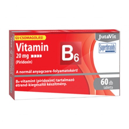 JutaVit vitaminas B6 20 mg, 60 tablečių