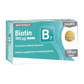 JutaVit vitaminas B7 biotinas 900 µg, 100 tablečių