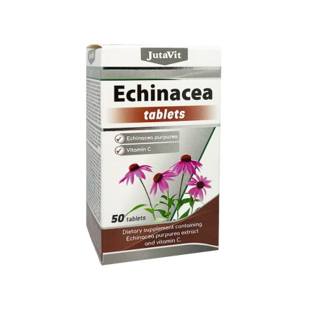 JutaVit ežiuolės ekstraktas (Echinacea) + vitaminas C, 50 tablečių