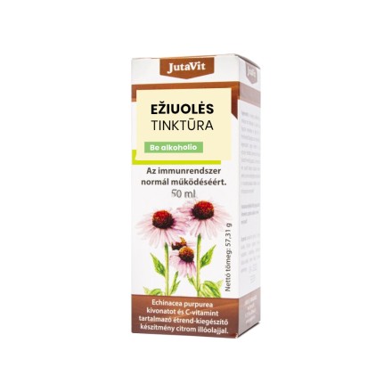 JutaVit ežiuolės tinktūra (Echinacea) be alkoholio, 50 ml