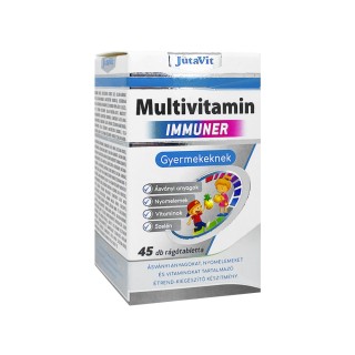JutaVit Immuner multivitaminai vaikams su laktobacilomis, 45 tabletės
