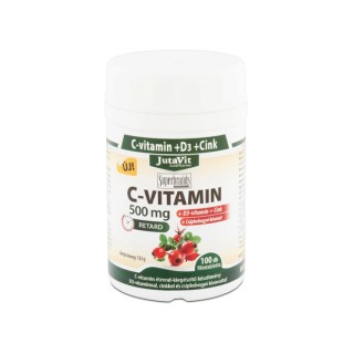 JutaVit vitaminas C + D3 + cinkas + erškėtis, 45 tabletės