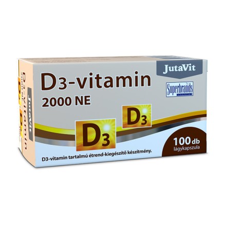 JutaVit vitaminas D3 2000 TV 50 mcg, 100 kapsulių