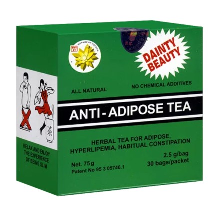 Anti adipose kiniškų žolelių arbata svorio kontrolei, 30 pakelių
