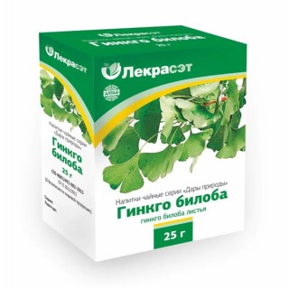 Lekraset žolelių arbata „Ginkmedžių lapai“ ginkgo biloba, 25 g
