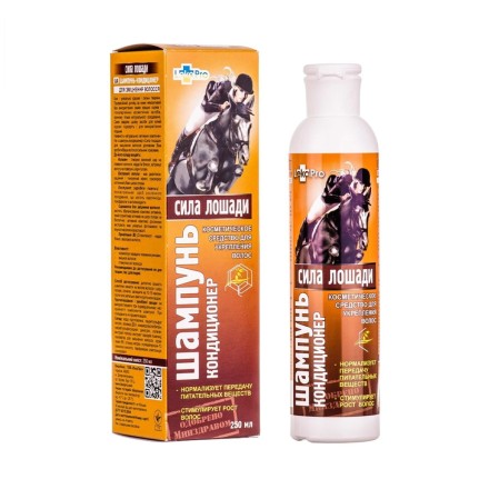 LekoPro „Sila Lošadi“ šampūnas-kondicionierius plaukų stiprinimui ir augimui, 250 ml