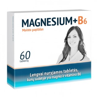 Magnis + vitaminas B6, 60 tablečių