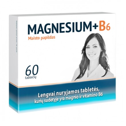 Magnis + vitaminas B6, 60 tablečių