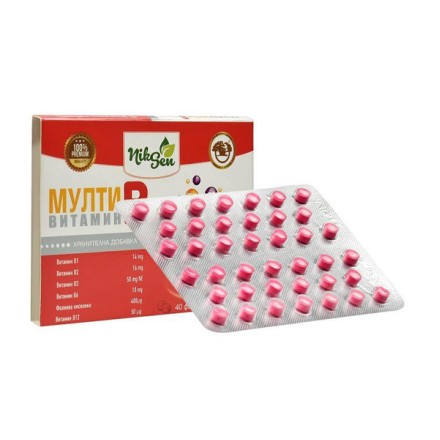 NikSen multi B vitaminų kompleksas, 40 tablečių