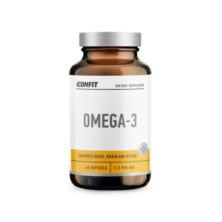 Omega 3 žuvų taukai ICONFIT, 60 kapsulių
