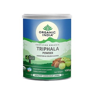 Organic India ekologiški triphala milteliai, 100 g