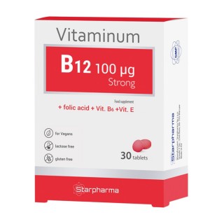 Starpharma B12 strong, 30 tablečių