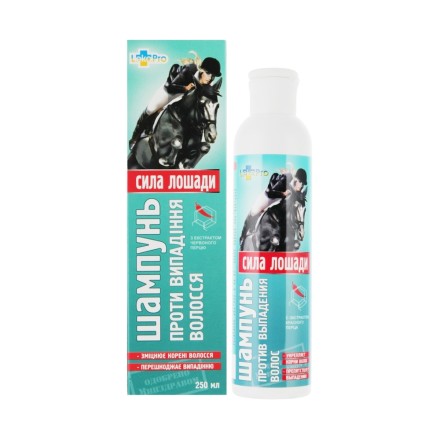 LekoPro „Sila Lošadi“ šampūnas slenkantiems plaukams su varnalėša, 250 ml