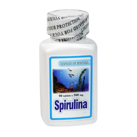 Spirulinas 500 mg, 90 tablečių
