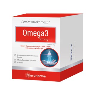 Starpharma omega 3 strong žuvų taukai 1000 mg, 60 kapsulių