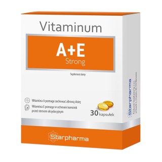 Starpharma vitaminas A + E strong, 30 kapsulių