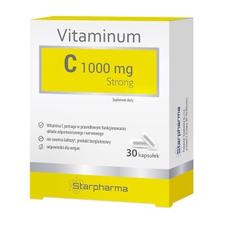 Starpharma vitaminas C 1000 mg strong, 30 kapsulių