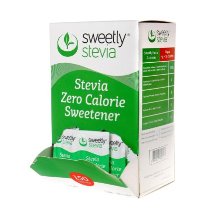 Sweetly stevia milteliai, 150 pakelių