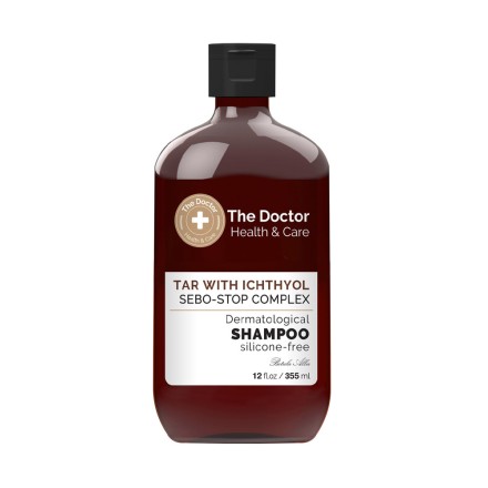 Dermatologinis šampūnas plaukams beržo degutas su ichtioliu + sebo stop kompleksas, 355 ml