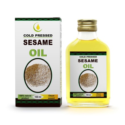 Sezamų sėklų aliejus nerafinuotas, šalto spaudimo, 100 ml