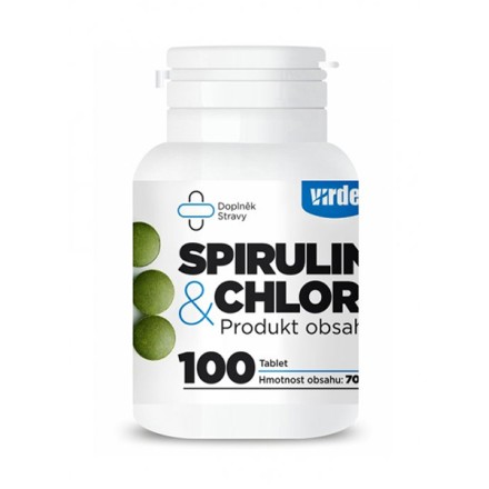 Virde spirulina + chlorella, 100 tablečių
