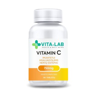 VITA-LAB maisto papildas vitaminas C 750 mg, 90 tablečių