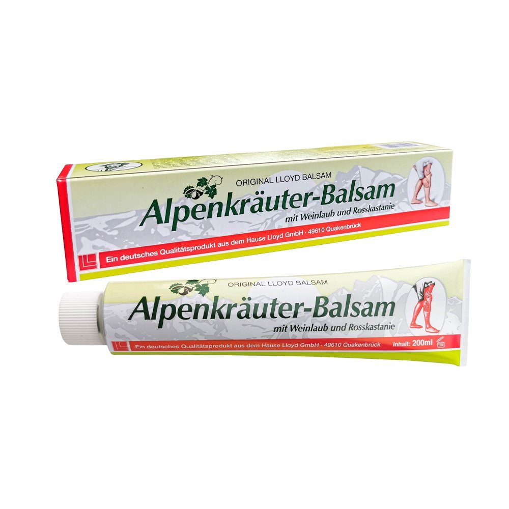 Alpenkräuter balsam mit Kastanie und roten Weinblättern, 200 ml