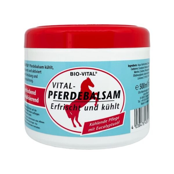 Bio-Vital šaldantis arklių balzamas-gelis kūnui su eukalipto aliejumi, 500 ml
