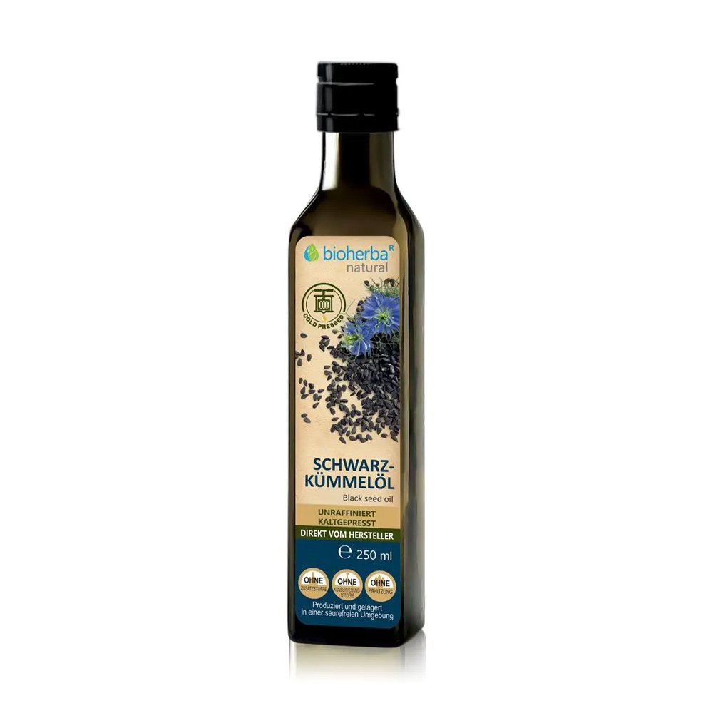 Black seed oil black cumin cold pressed, unrefined, 250 ml