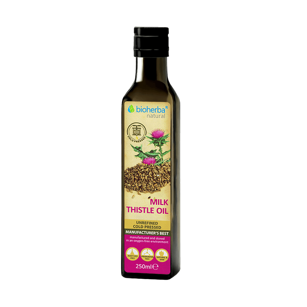 Milk thistle oil, unrefined, cold pressed, 250 ml