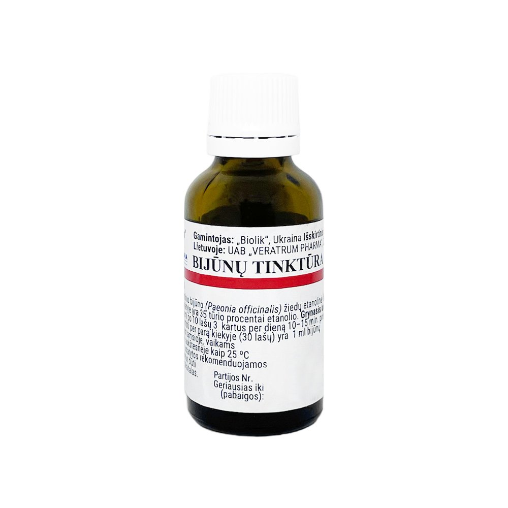 Bijūnų tinktūra Biolik, 25 ml