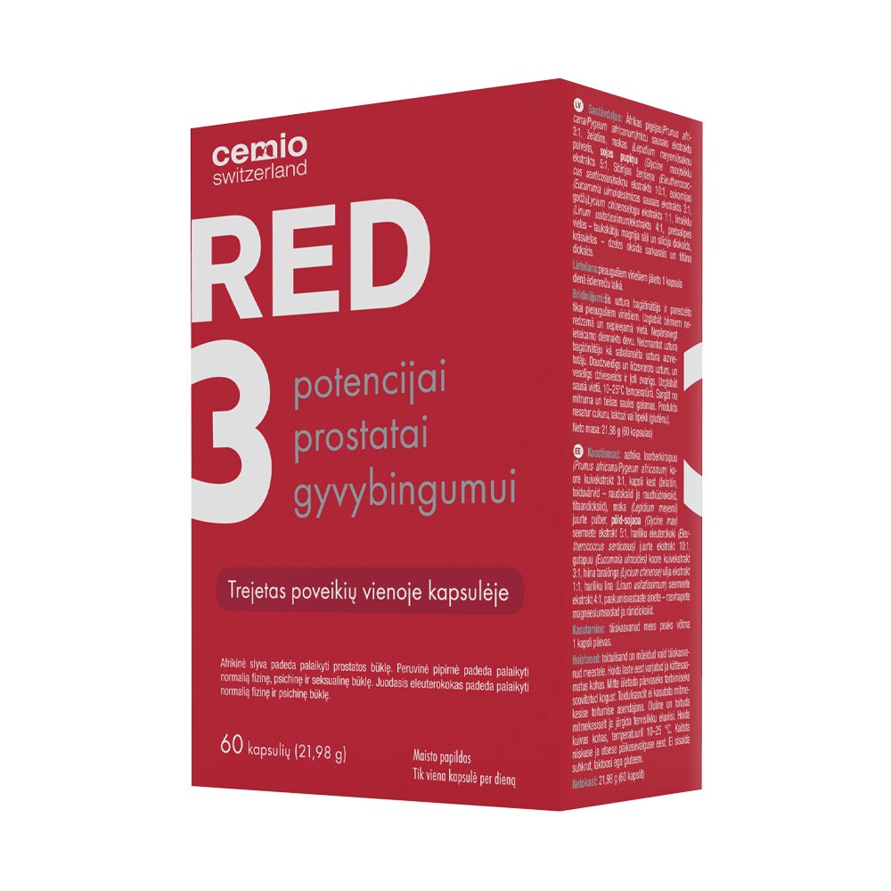 CEMIO RED3, 60 kapsulių