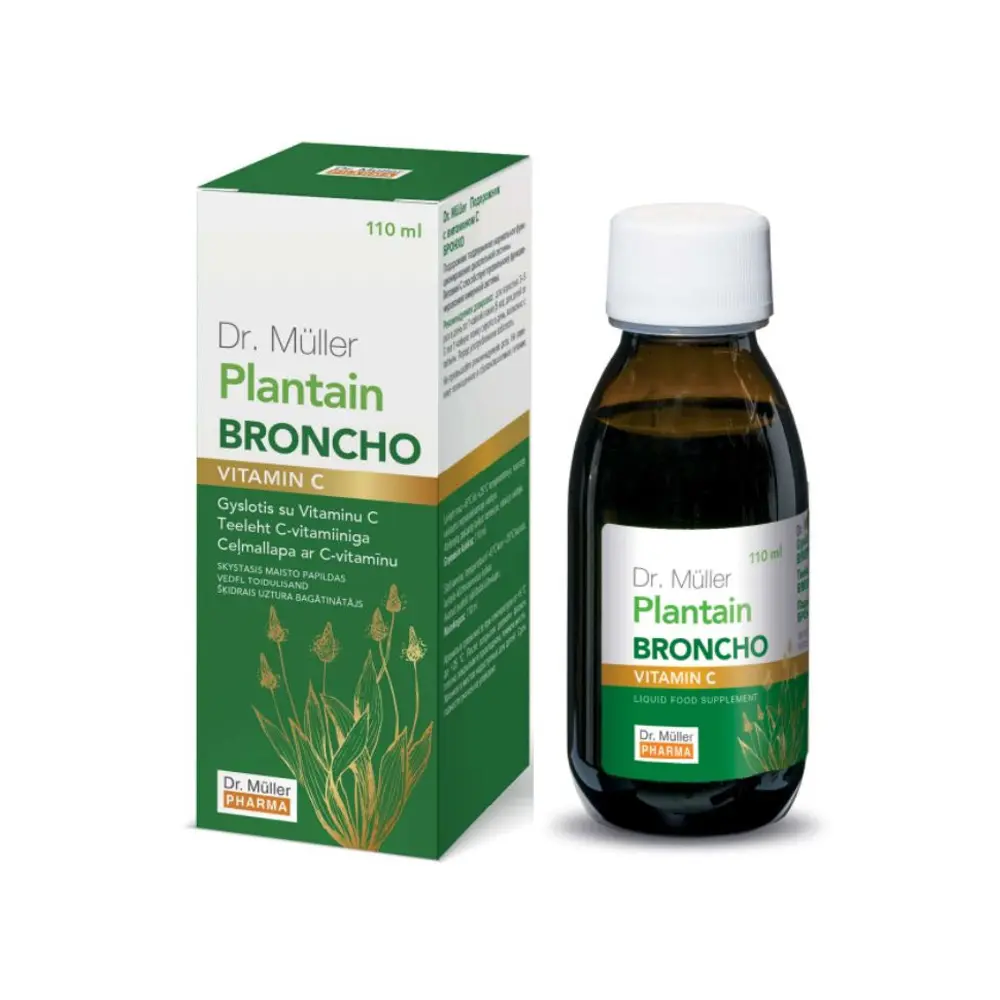 Dr. Muller Broncho syrup plantain + vitamin C, 110 ml