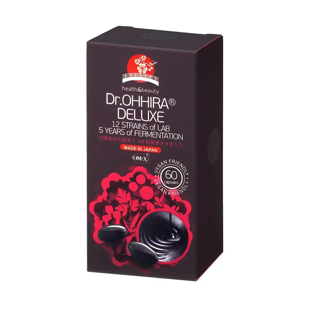 Dr.OHHIRA Deluxe 12 Species Viable Bacteria Complex fermented for 5 years, 60 capsules