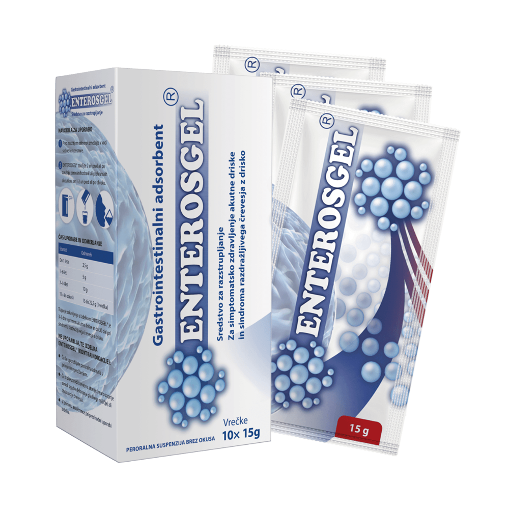 Enterosgel digestive tract absorbent, 15 packets