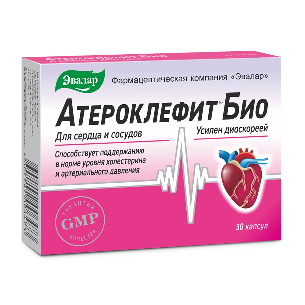 Evalar atheroclefit 250 mg, 30 tablets