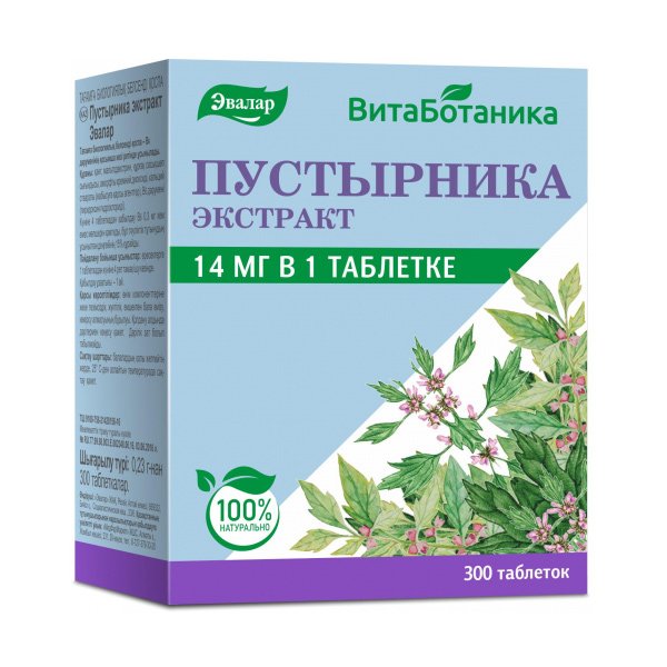 Evalar motherwort extract with vitamin B6, 300 tablets