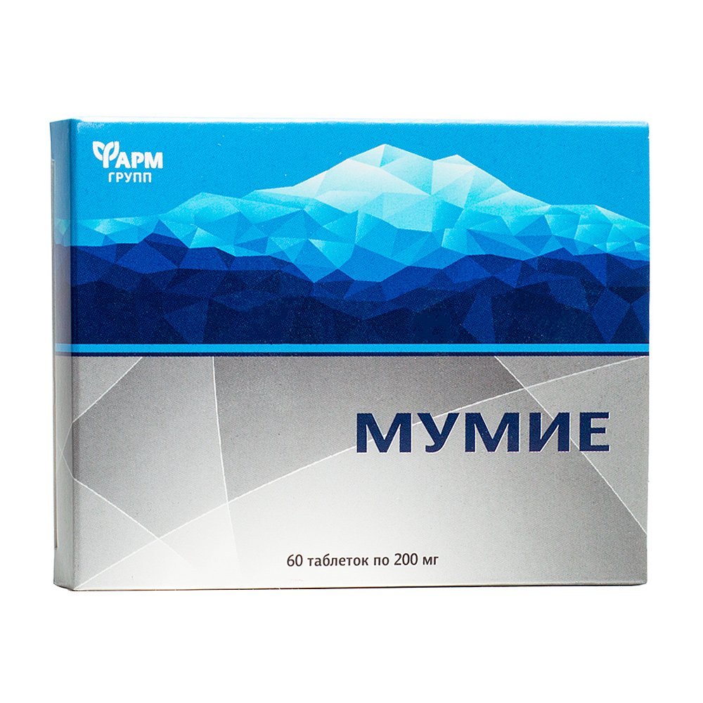 Mumijo (shilajit) 200 mg, 60 tablečių