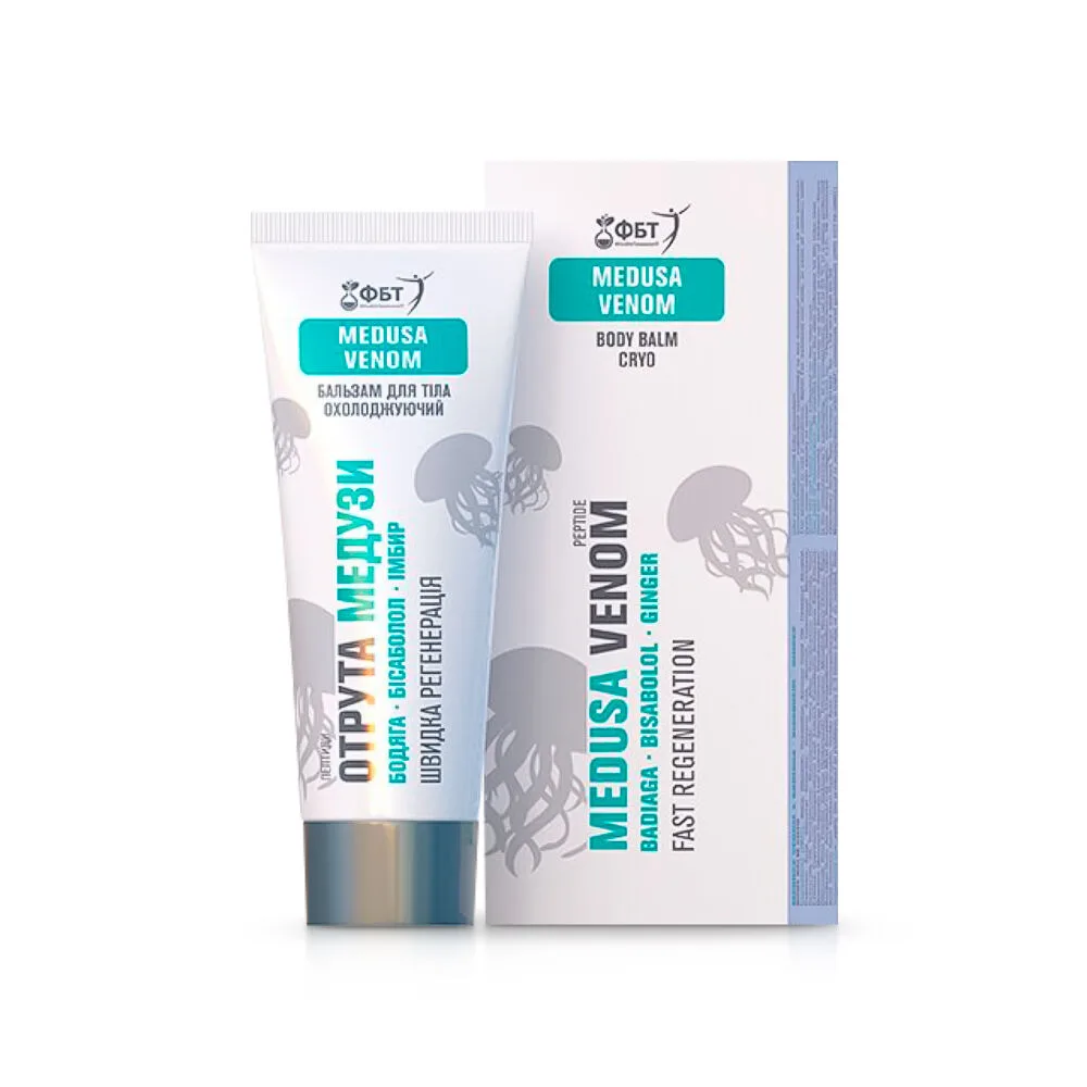FBT šaldantis balzamas meduzų nuodai + badiaga + bisabilolis + imbieras, 75 ml