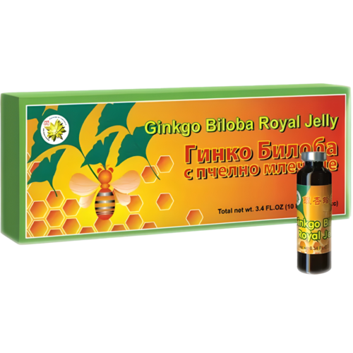 Ginkgo biloba mit Gelee Royale, 10 Flaschen