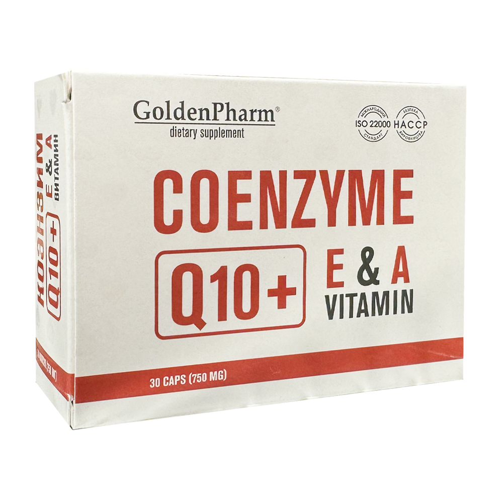 Golden Pharm inozinas + kofermentas Q10 + vitaminai A ir E, 30 kapsulių